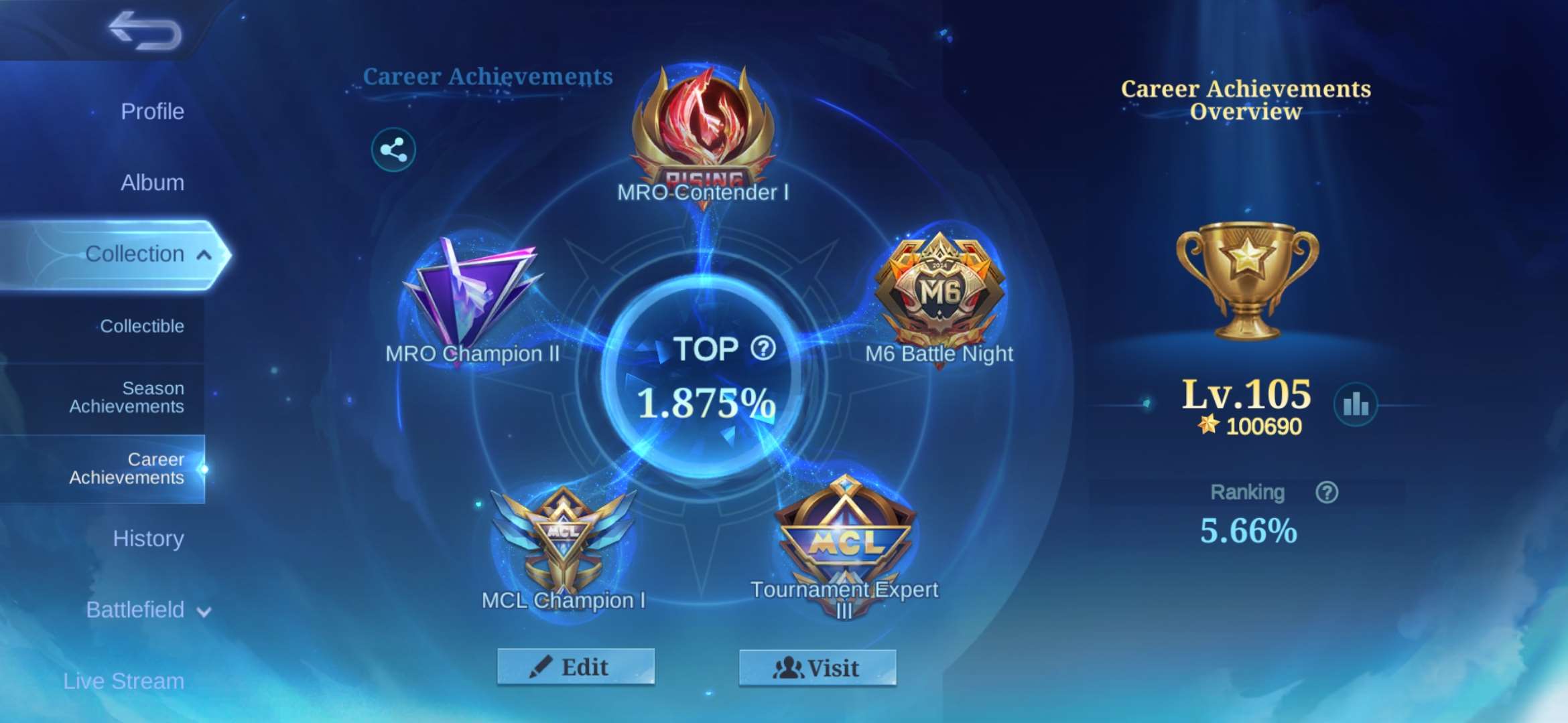 продажа аккаунта к игре Mobile Legends